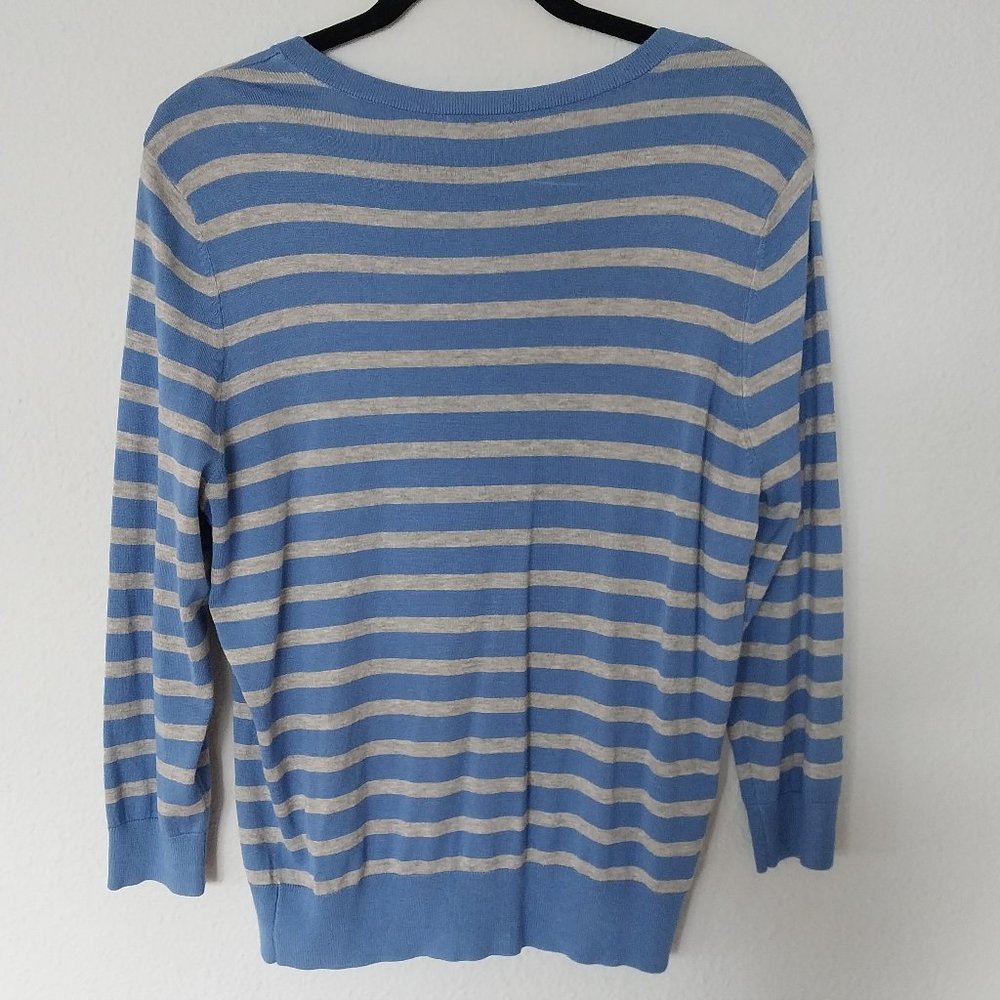 Halogen Stripe Button Down Cardigan - image 2